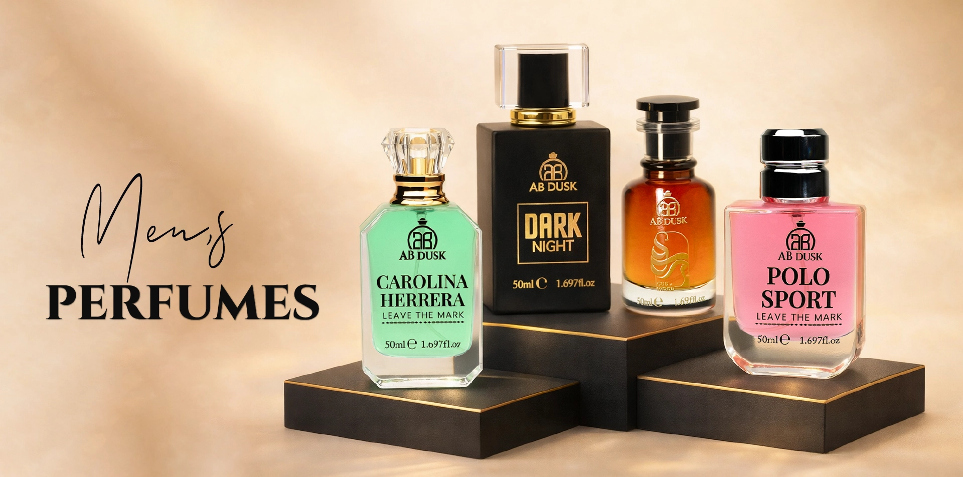 AB Dusk men's perfumes collection Dark Night Carolina Herrera Polo Sport