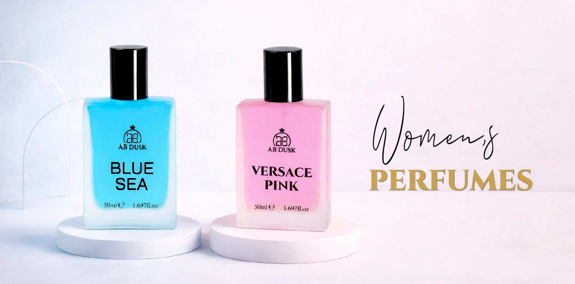AB Dusk women's perfumes Blue Sea and Versace Pink fragrance